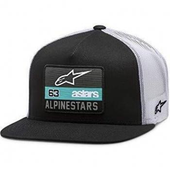 Alpinestars Sponsored Gorra de Beisbol, Negro/Bianco, OS para Hombre