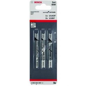 Bosch 2 608 636 430 - Set de 3 hojas de sierra de calar - U 1 BIF; U 1 AOF