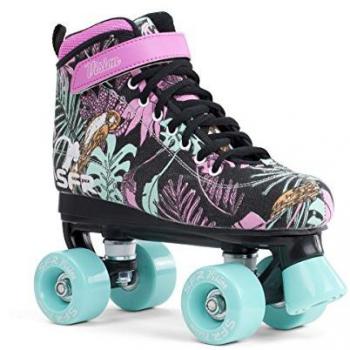 SFR Skates Patines 4 Ruedas Vision Canvas Unisex Niños Rosa Floral 39.5 EU