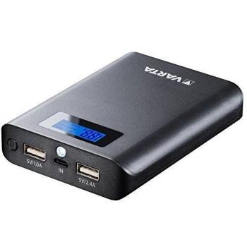 Power Bank VARTA LCD 7800 mAh con 2 puertos USB y cable micro USB