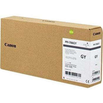 Canon PFI-706GY Cartucho de Tinta Original Gris, 700ml (6690B001)