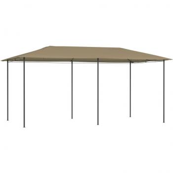 Cenador Gazebo Día y Noche Gris Taupe 3x6x2,6 m 160 g/m²
