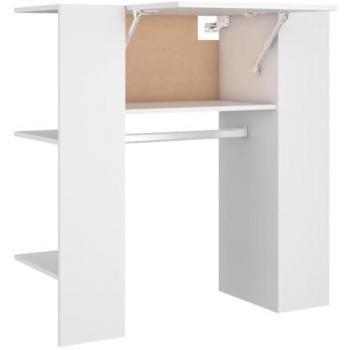 Mueble de recibidor madera contrachapada blanco 97,5x37x99 cm