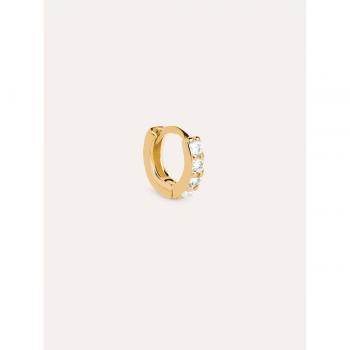 Pendiente Suelto Aro Cleo S - Plata de Ley 925 con Baño de Oro de 18 Kt