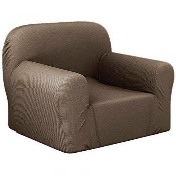 Dreamzie - Fundas Sofa Elasticas 1 Plaza - 60% Algodón Reciclado - Certificada Oeko-Tex® sin Productos Químicos - Fabricada en España - Beige