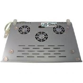 KesCom - Ventilador para portátil Cooler 3 Silencioso Ventilador en el color plata/gris