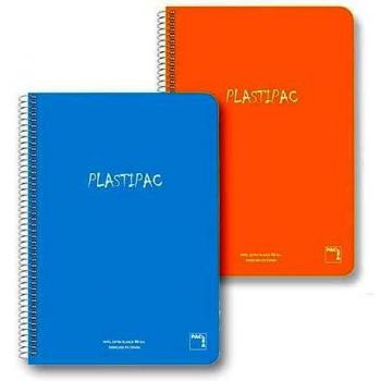 PAQ/5 BLOC 4º 80H 90G PAUTA 2.5 C/M PLASTIPAC T.POLIPROP.