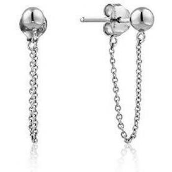 Ania Haie Silver Rhodium Plated Modern Chain Stud Earrings E002-06H