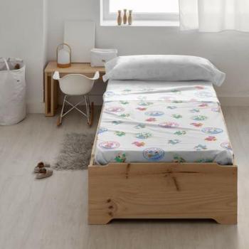 Juego de Sábanas 100% Algodón Peppa Pig Time Bed - Tacto Suave y Agradable, Multicolor, Tamaño 175x270 cm, Ligeras, Suaves y Confortables, Licencia Oficial