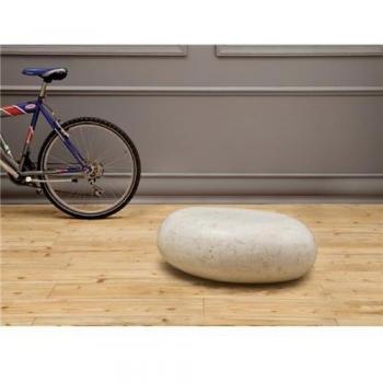 Mesa de Centro Sasso Pequeña en Piedra Fósil Beige (50x75x27 cm)