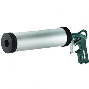 Metabo 601573000 601573000-Pistola de inyección de Silicona neumática para Cartuchos de 310 ml DKP 310 Demanda de Aire 65 l/min, Negro