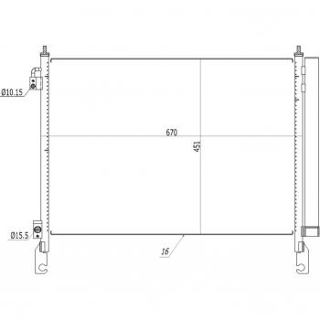 Condensador de aire acondicionado EASY FIT NRF 350460, tipo: condensador, modelo: NRF 350460