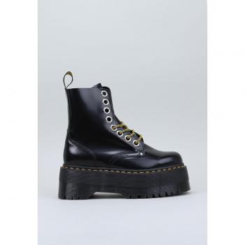Dr. Martens Women's Black Leather Lace-up Platform Zip Boots, Size 10 US