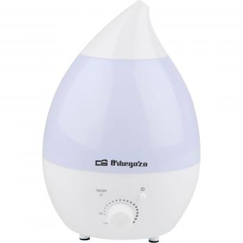 Orbegozo HU 2028 - Humidificador, luces de 7 colores, 2,8 L de capacidad, proyecta vapor frío, área de acción 30 m2, bandeja para aceite aromático, caudal de vapor regulable, 22 W