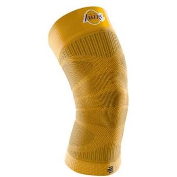 Bauerfeind NBA Compression Knee Support Sleeve - Los Angeles Lakers Yellow