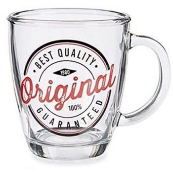 Taza Mug Original Transparente de Vidrio 320 ml