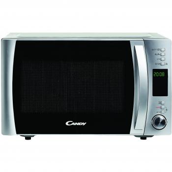 Candy X-Range CMXG22DS, Microondas con Grill, 22L, 1250W, 5 Niveles de Potencia, Digital, 40 Programas, Bloqueo Seguridad, Plato 25,5CM, Grill Rack, Express Cooking, Temporizador, App simply-Fi, Inox