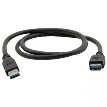 Kramer Electronics - Cable Extensor USB 3.0, Conector Macho a Hembra (M a H), Modelo C-USB3/AAE-6, Longitud 1.8m, Color Negro