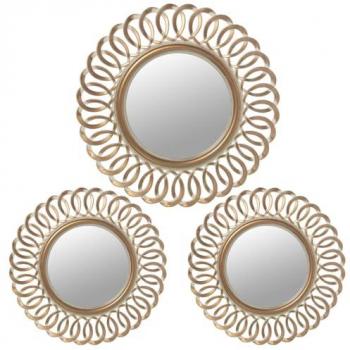 Decoración de Pared Espejo 3 Piezas Alexandra House Living Acrílico Plástico Melamina