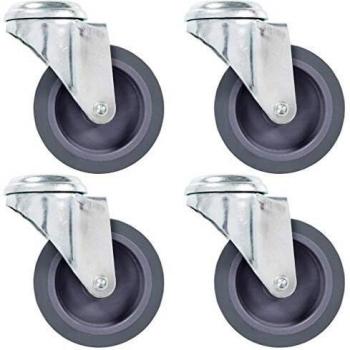 vidaXL 32x Ruedas Giratorias con Agujero Pasador Diámetro 75mm Material Brico Muebles Bancos Trabajo Carritos Estanterías Resistencia Golpes Suaves