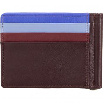 Dudu - Cartera pequeña de hombre de piel con pinza para billetes, billetera con clip de dinero de cuero, titular de la tarjeta de crédito Slim