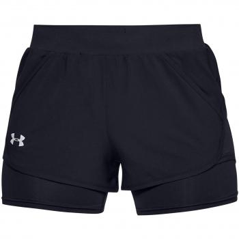 Under Armour Fly by Mini 2-In-1 Corto, Mujer, Negro, XS
