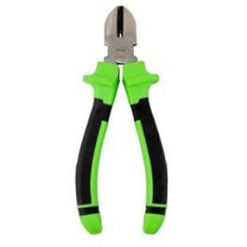 Alicate corte diagonal 6 160 mm con mango ergonómico, hojas de acero al carbono, acabado en cromo niquelado, diseño de corte preciso y capacidad para cortar alambre blando