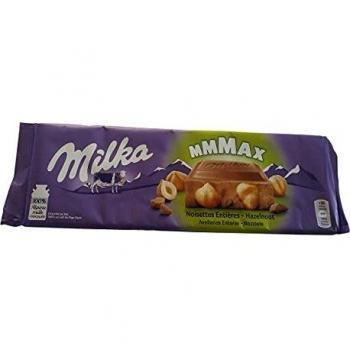 Milka Hazelnut | Barras de chocolate de Milka | Bar de leche de chocolate con leche XL con avellanas | Chocolate Milka | Peso total de 9.52 onzas | 270 gramos Total