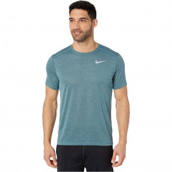 Nike M Nk Dry Cool Miler Top SS, Hombre, Nightshade/htr/Blue Gaze/Reflective silv, S