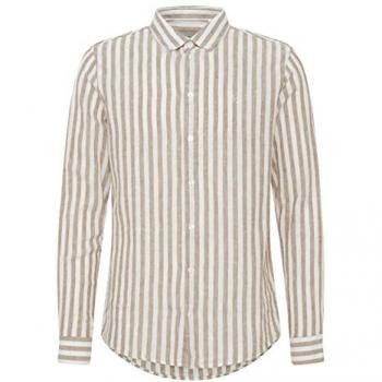 Casual Friday Anton 0053 Men's Long Sleeve Mixed Linen Shirt