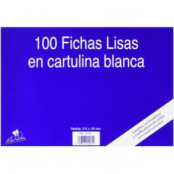 Mariola 3115L - Paquete de 100 fichas cartulina lisas 215 x 160 mm
