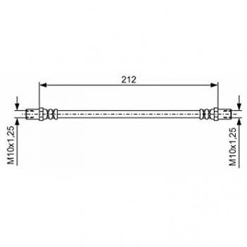 Manguera de freno Bosch BH1940 - 1987481A50