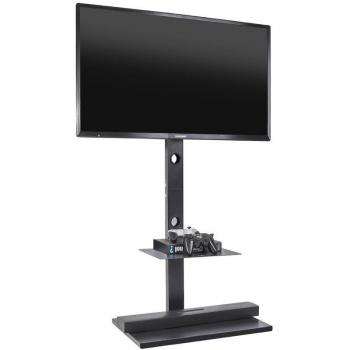 Soporte de TV ajustable en altura e inclinable para pantallas planas y curvadas de 32-65 pulgadas, VESA 600x400, capacidad hasta 30 kg