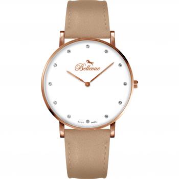 Bellevue Reloj Mujer Analogico Cuarzo con Correa de Piel sintetica B.54