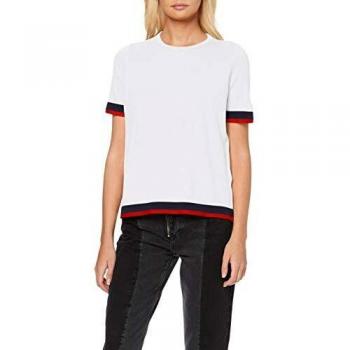 Only Onlnola S/s Pullover Knt suéter, Blanco, 36