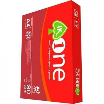IK ONE Papel A4 80gr - Pack de 5 Paquetes (500 Hojas por Paquete) - Máximo 20 Cajas por Cliente