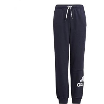 Pantalón Largo Adidas Essentials French Terry con tejido de felpa francesa, ajuste regular, cintura elástica con cordón, bolsillos laterales y logo adidas en la pierna