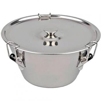 Flanera Antiadherente de Acero Inoxidable con Tapa, Apta para Lavavajillas y Resistente al Horno (ø20 x ø8 x 20 cm, 1510ml)