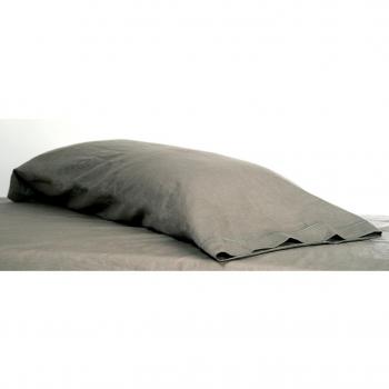 Funda para almohada gris 100% algodón alta calidad. Varias medidas.