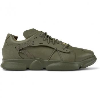 CAMPER Karst Sneakers for Men - Green, Size 43, Smooth Leather/Cotton Fabric