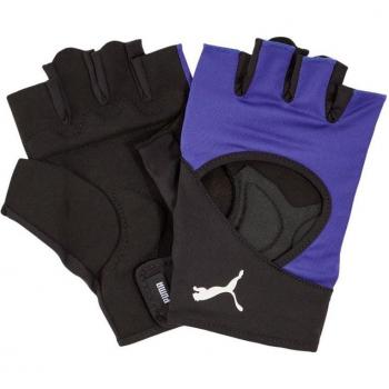 Guantes de fitness Puma Training Essential azul negro, tipo: guantes cortos con dedos, características: diseño ergonómico, material transpirable, ajuste cómodo, ideal para entrenamiento y levantamiento de pesas