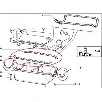 REINZ Juego de juntas cárter de aceite 10-12626-01 para SEAT Marbella, 127, Ibiza, Panda, Terra, Fura, 133 y FIAT Panda, Uno, 850, 127