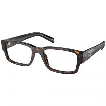 Prada PR 07ZVF Asian Fit 2AU1O1 Gafas Recetadas para Hombre Tortoiseshell, Armazones de acetato, diseño moderno, ajuste asiático, lentes recetados de 55 mm