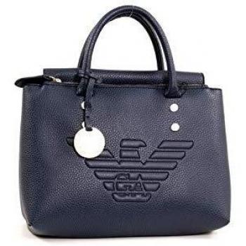 Emporio Armani Accesorios de Mujer Bolso Pequeño Azul Con Logo Grande FW 19-20
