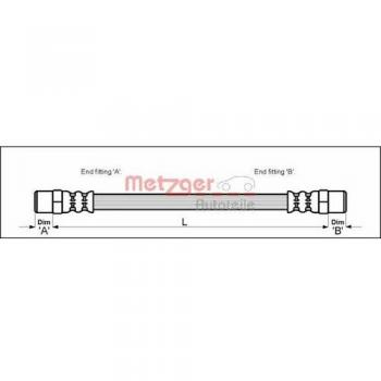 Metzger 4110051 Tubo flexible de frenos