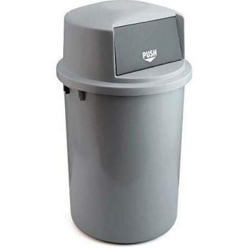 Contenedor de Basura Exterior con Tapa y Apertura Tipo Push, 126 Litros, Dimensiones HxØ 980 x 580 mm
