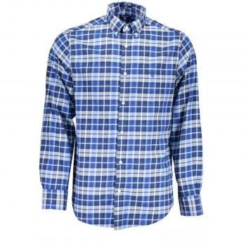 Gant Regular Fit Blue Cotton Shirt for Men - Size S