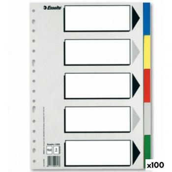 Separadores Esselte 5 Hojas Multicolor Din A4 (100 Unidades)