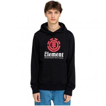 Element Vertical Men's Black and Red Hoodie with Kangaroo Pocket