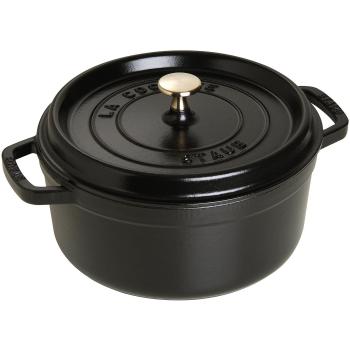 STAUB Cacerola/Cocotte de Hierro Fundido, 14 cm de Diámetro, 0,8 L, Negro
